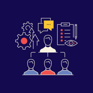 Artwork depicting delegation