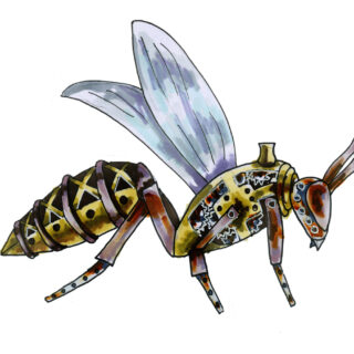 artistic rendering of a wasp
